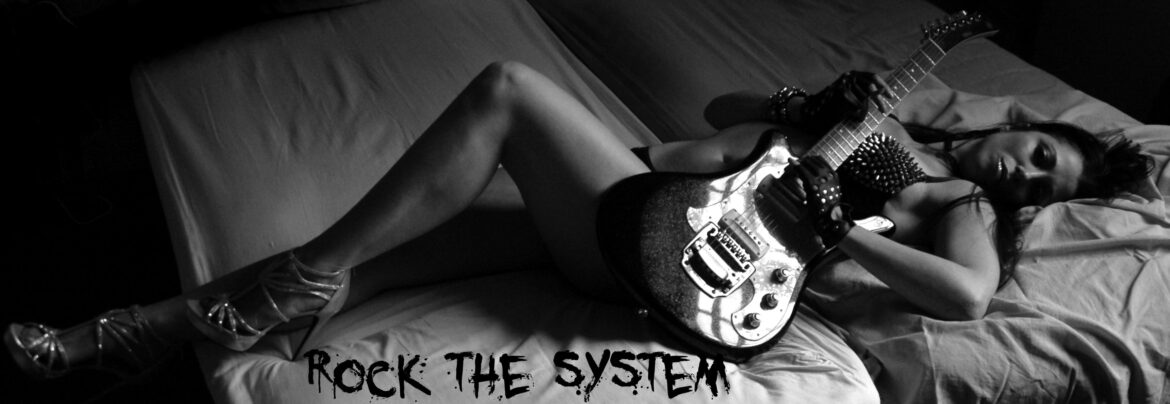 Silversnake Michelle Rock and fuck the system with guitar yamaha